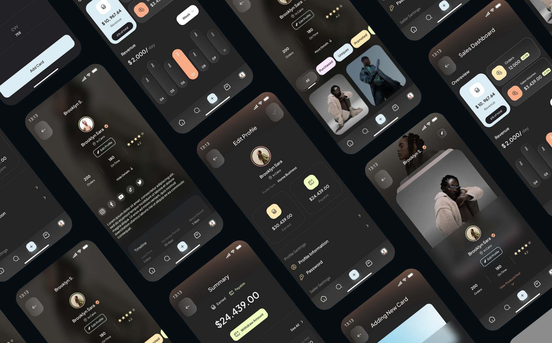 Ritilo mobile UX showcase collage